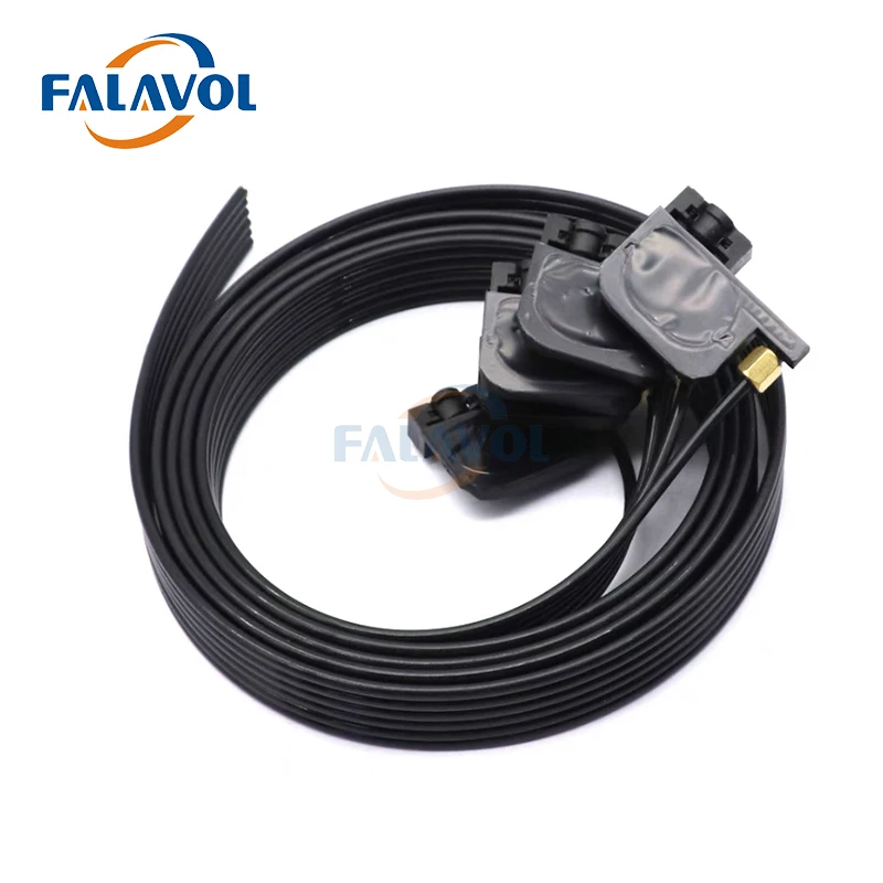 Manguera de tubo de tinta de 6 líneas, 1,5 m/2m con amortiguador pequeño uv, anillo de tuercas de tornillo para Epson R330, R290, T50, L1800, amortiguador 1390
