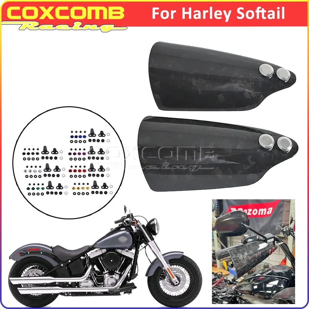 For Harley Softail Custom Deluxe Night Train Slim Standard Springer Wind Falling Shield Motorcycle Handlebar Handguard Protector