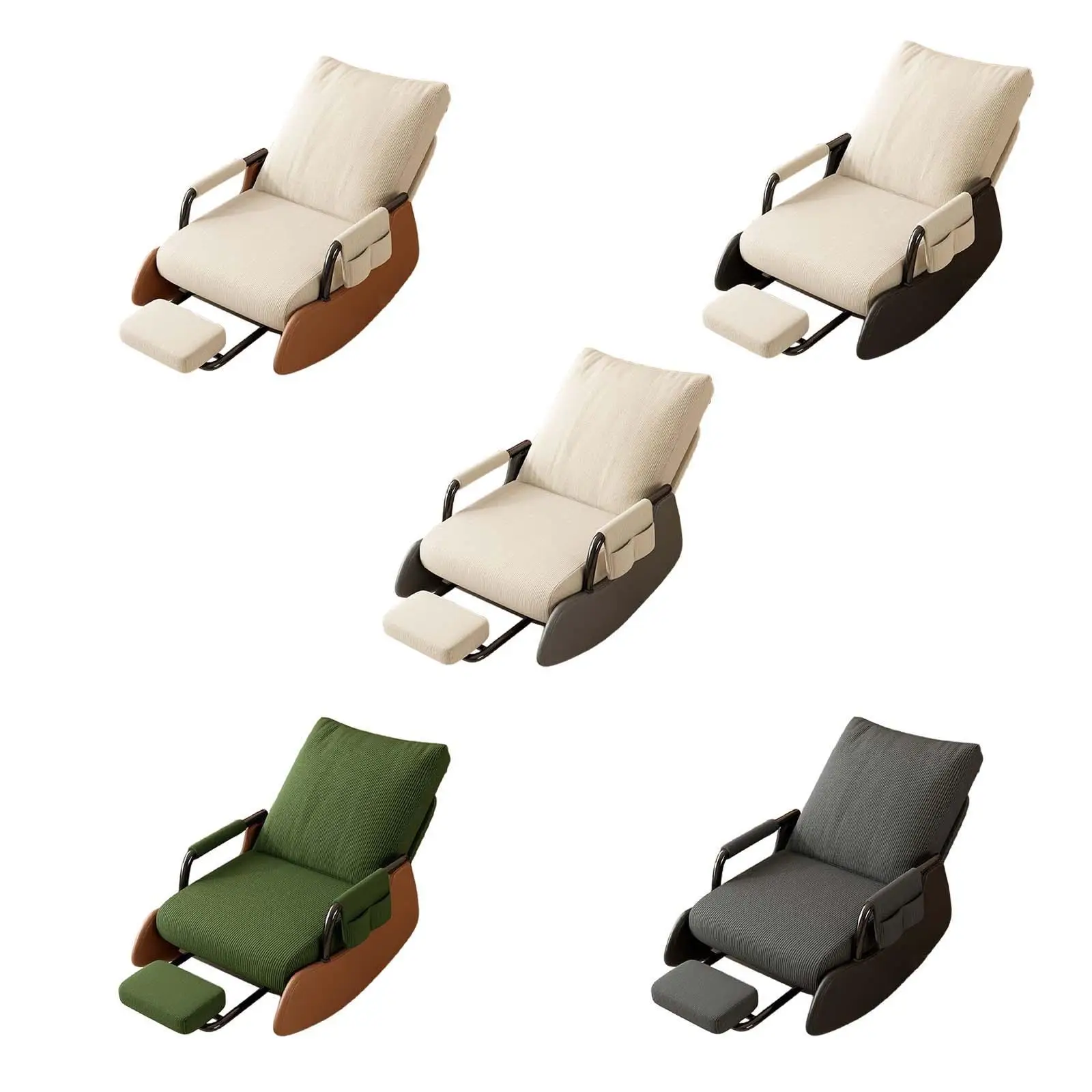 

Upholstered Rocking Chair Lounge Chair for Balcony Garden Patio Living Room