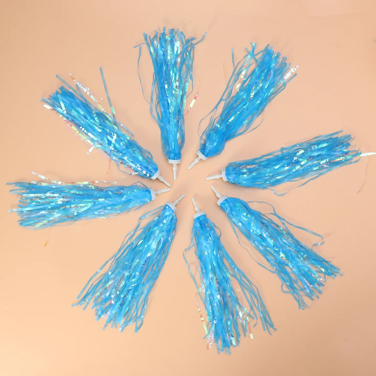 4 pares de flâmulas para guidão de bicicleta infantil, borlas coloridas, acessórios brilhantes para crianças, triciclos, scooters, bicicletas