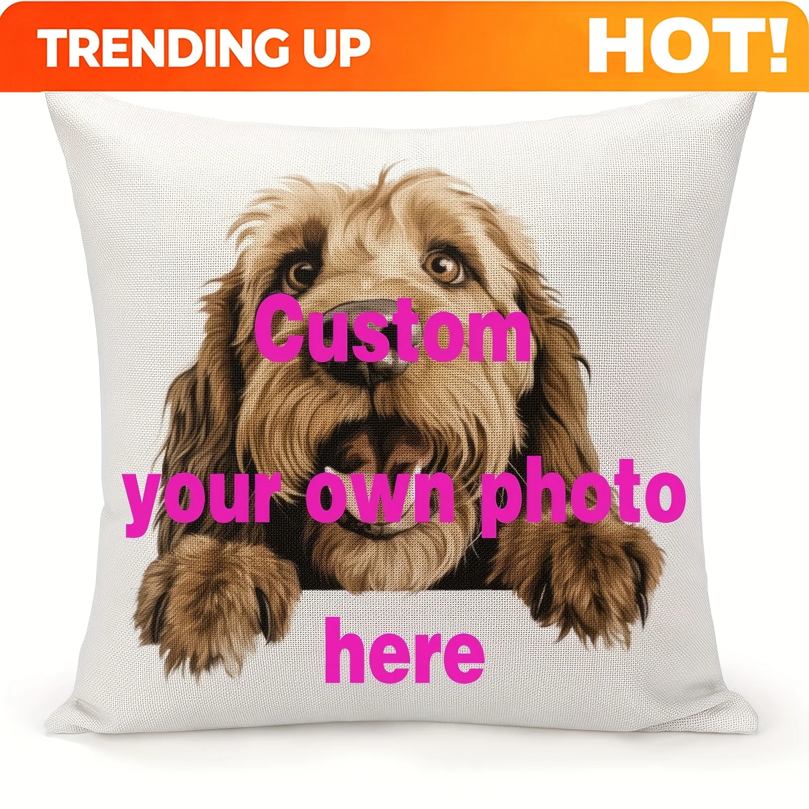 Customize 1 Custom Photo Pillowcase for Couples- Personalized Short Plush Set, Double-Sided Printing, 18x 18inch, Perfect Gift f