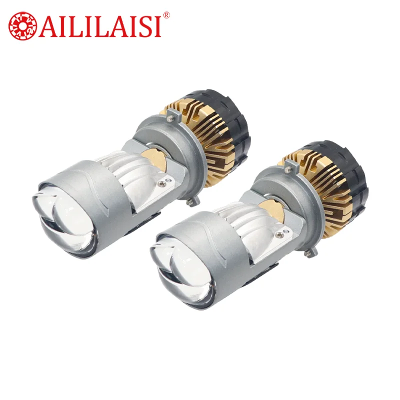 LED Headlights Double Direct Laser Lens Proyector H4 Bifocal Spotlight for Ford Fiesta Focus Mk3 Fusion Mondeo Mk4 Everest Figo