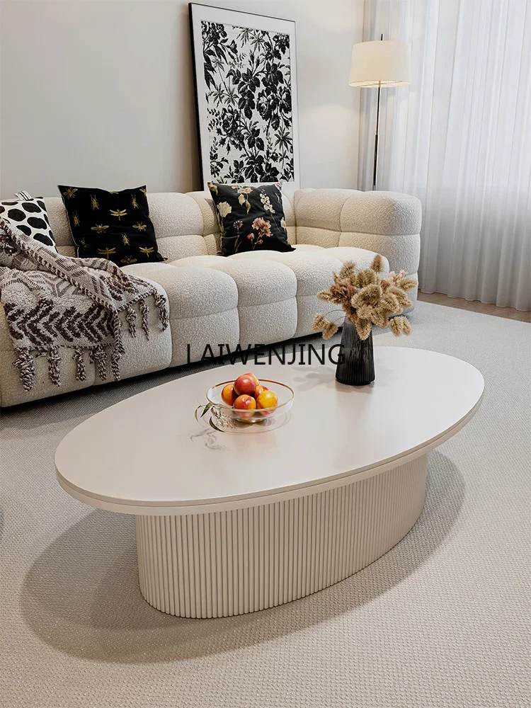 LY living room division cream wind rock board coffee table light luxury minimalist high sense