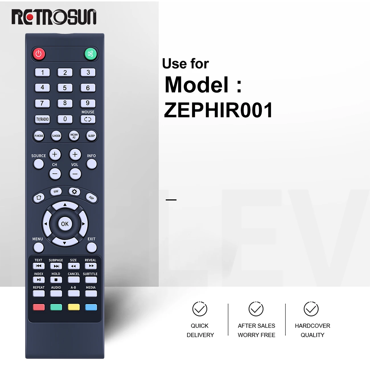 Remote Control For ZEPHIR Zephir001 ZVS49UHD ZHS58UHD ZV24FHD ZV32HDS2 ZV540FHD ZVS32HD ZVS40FHD ZVS43UHD ZVS50UHD LCD LED TV