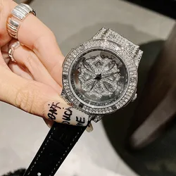 2024 New Fashion Rotating Dial Women Watches Quartz Top Brand Luxury Watch Women Original Ladies Watch WIth Rhinestone