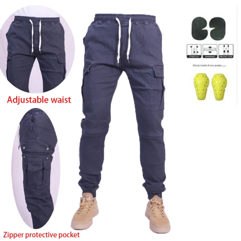 casual-work-pants-for-motorcycle-cycling-four-season-wear-in-two-colors-with-optional-protective-gear-and-ankle-binding
