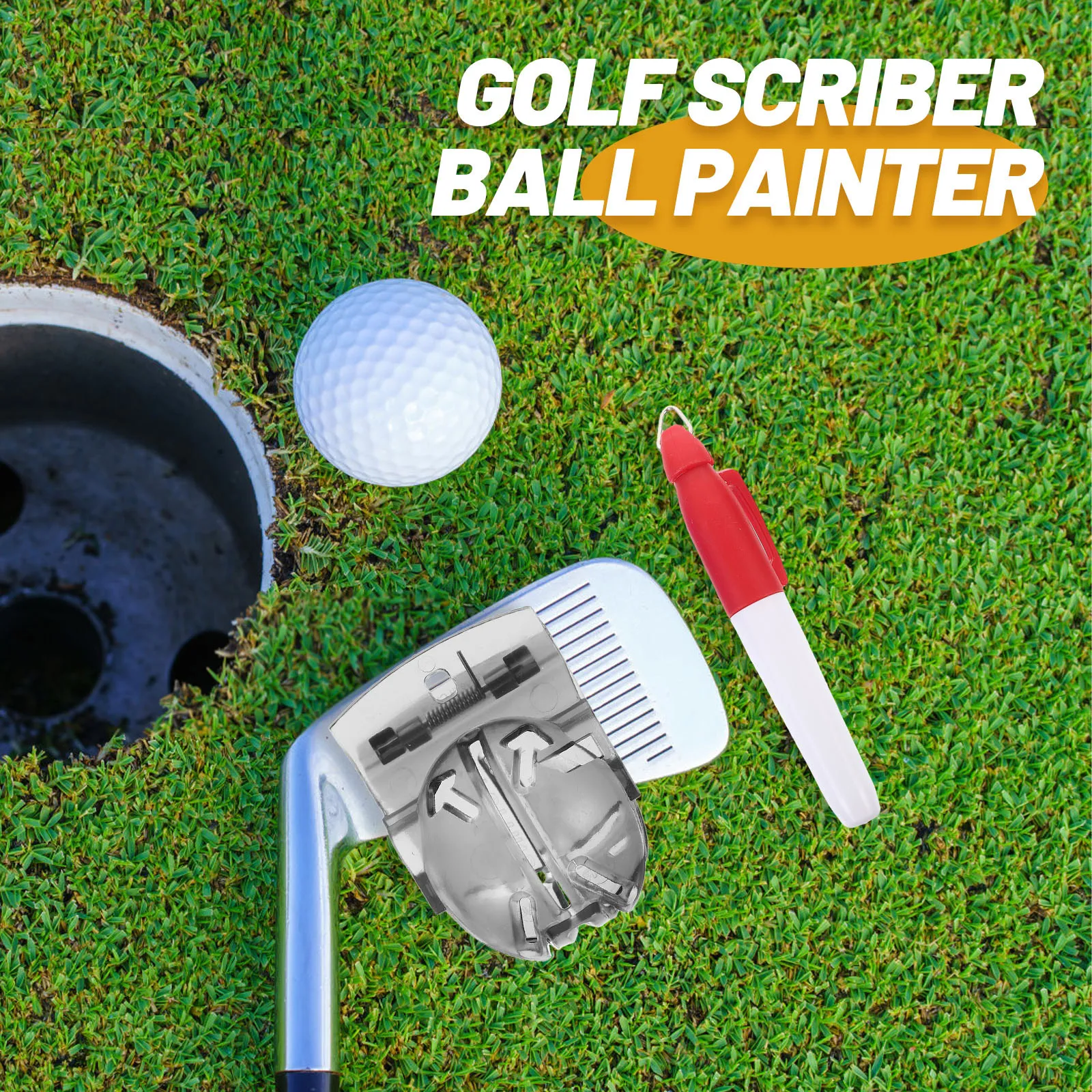 1Set Golf Ball Line Liner Stencil Tool for Marking Alignment and Accuracy Improvement Reusable Portable Golf Training