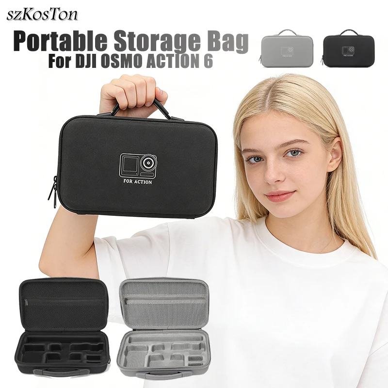For DJI Osmo Action 6/5 Pro Handbag Portable Hard Shell Carr
