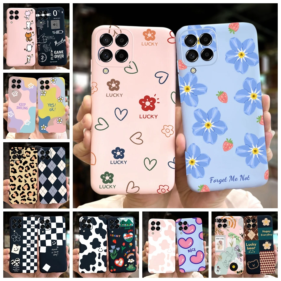 Para Samsung Galaxy M53 funda de teléfono moda lindo patrón macarrón fundas blandas de silicona para Samsung M53 M33 M22 4G 5G contraportada