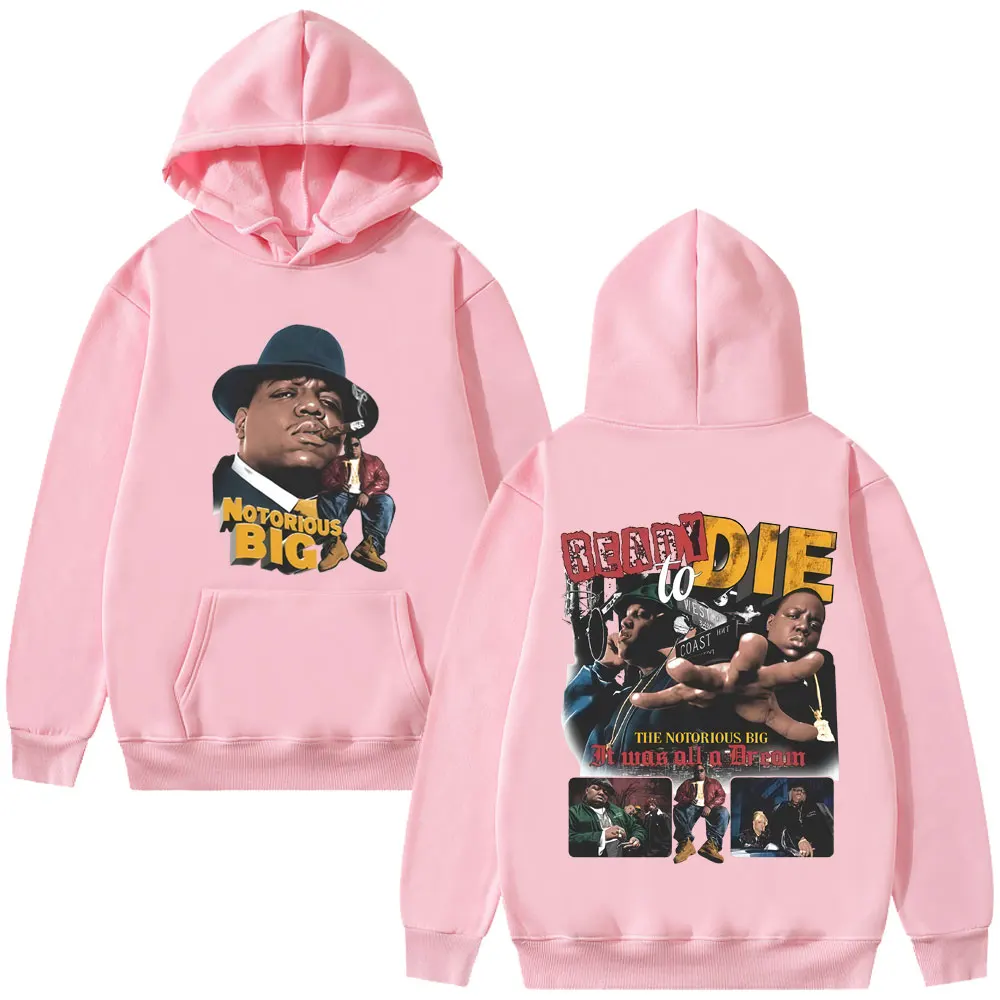 Rapper o notório grande pronto para morrer álbum hoodie biggie smalls streetwear masculino feminino hip hop vintage pulôver de grandes dimensões hoodies