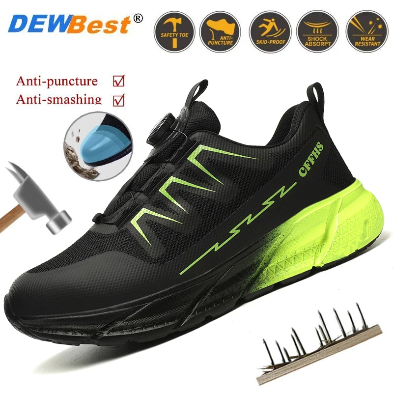 New ladies summer anti-smash anti-stabbing leisure lightweight wear-resistant breathable steel toes safety protection work shoes