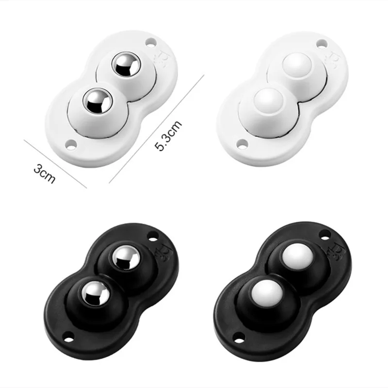 4Pcs Furniture Casters Wheels Self Adhesive Heavy Duty Pulley Stainless Steel Strong Load-bearing Universal Wheel 360° Rotation