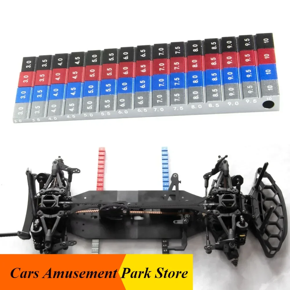 

Chassis Ride Height Gauge Aluminum Alloy 3‑10mm Rc Car Droop Gauge Accessories for 1/10 RC Drift Car