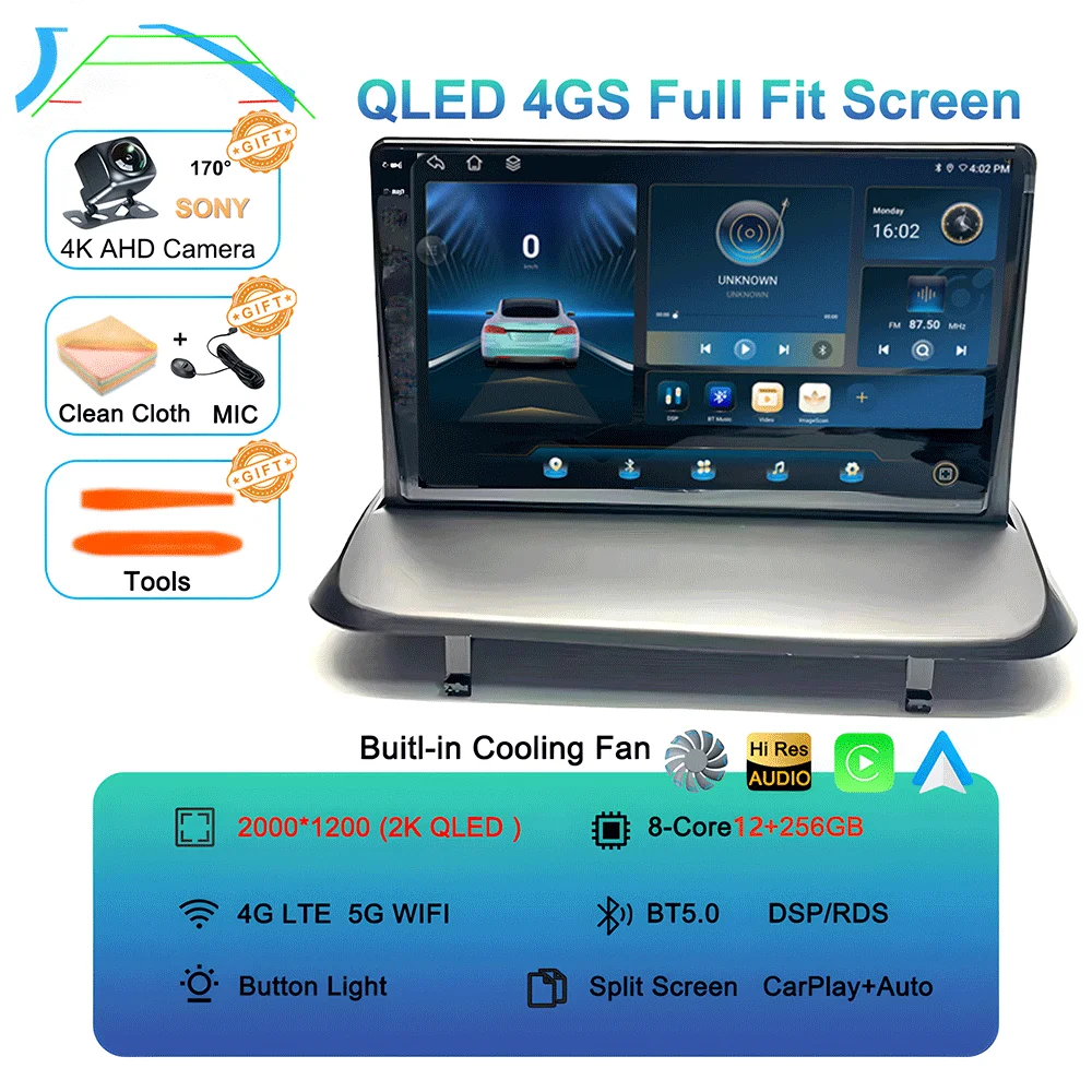 Android 16 Draadloze Carplay Auto Autoradio voor Peugeot 5008 3008 2009-2015 Audio GPS Navigatie Multimedia Videospeler Stereo