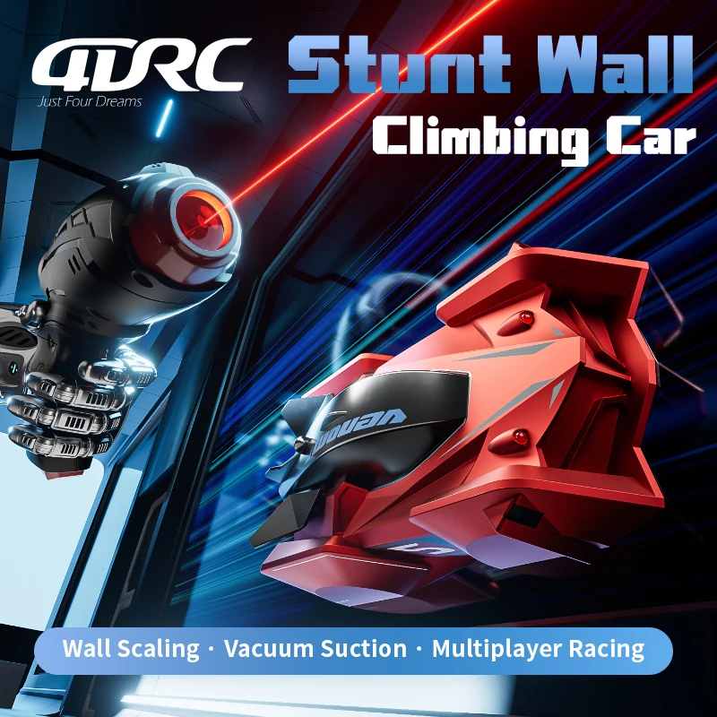 Light Chasing Wall Climbing Car Infrared Sensor Remote Control Car Wall Car Four-wheel Drive Toy Racing Children's Toy Car Gifts
