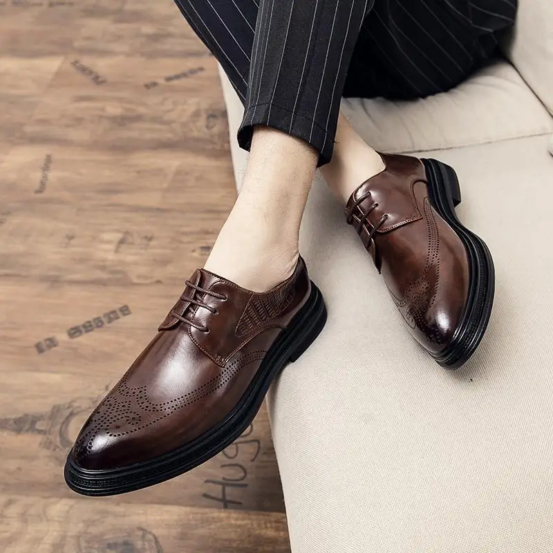 

New Men's Platform Derby Shoes Elegant Men's Social Party Luxury Wedding