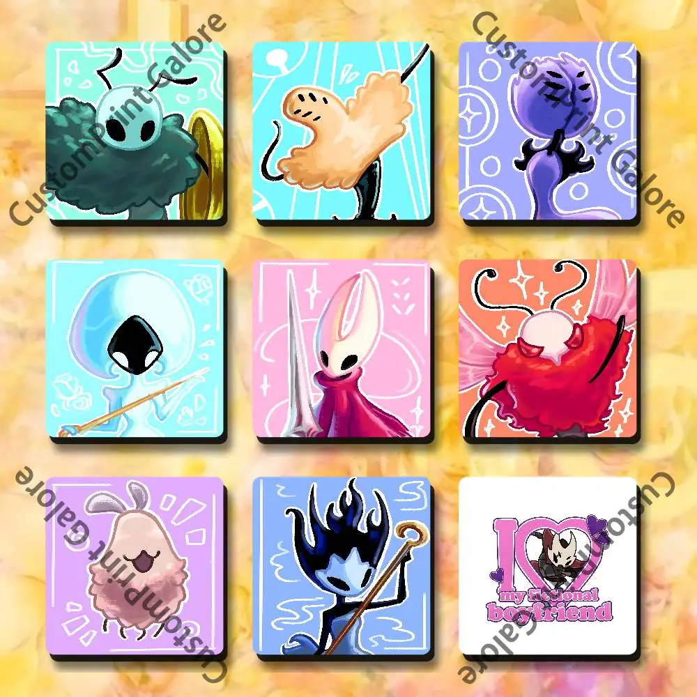 

H-Hollow K-Knight S-Silksong Soft Magnetic Refrigerator Magnets 5.5,7.5cm Personalized for DIY Kitchen Office Decorative