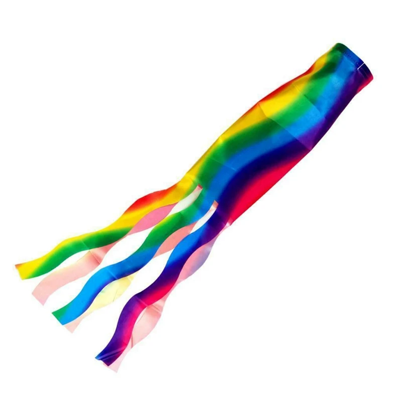 Rainbow Windsock Wind Streamer Flag Garden Camping Decoration Flag 70CM