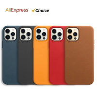 Official Leather Magnetic Case For Apple iPhone 12 Pro Max 12 Mini Case With Magsafe Wireless Charging 12Pro Drop Protect Cover