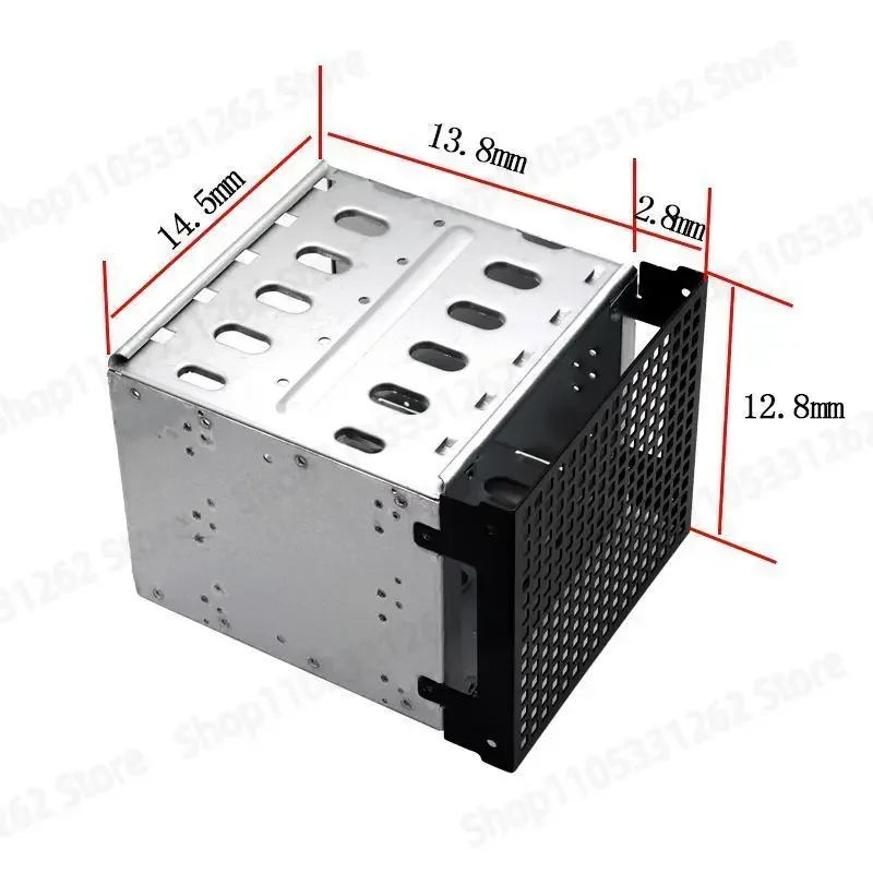 5 Bay Hard Drive Cage Screwless for 3 Bay 5.25 Inch Chassis 3.5 Inch HDD Expansion Rack DIY Storage