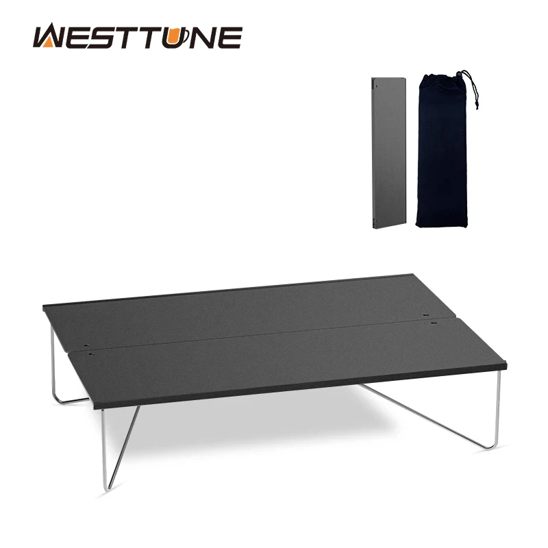 WESTTUNE Pop-Up Outdoor Mini Przenośny Stolik Ultralekki Składany Stolik Kawowy Ze Stopu Aluminium do Wędrówek Piknik BBQ Zaopatrzenie Kempingowe