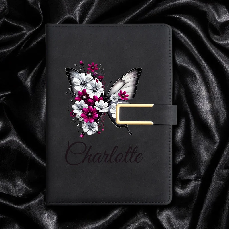 Customizable Faux Leather Notebook with Custom Name - A5 Size Textured Cover Diary for Work, Travel, Meetings, Diary Notebook