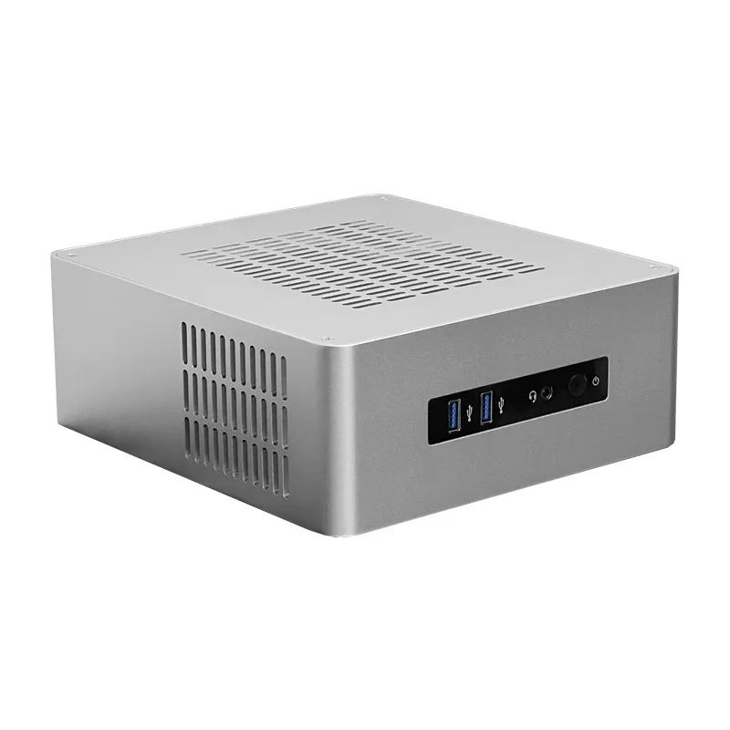 

Mini computer case industrial control home HTPC can stand or lie down supports itx motherboard SSD