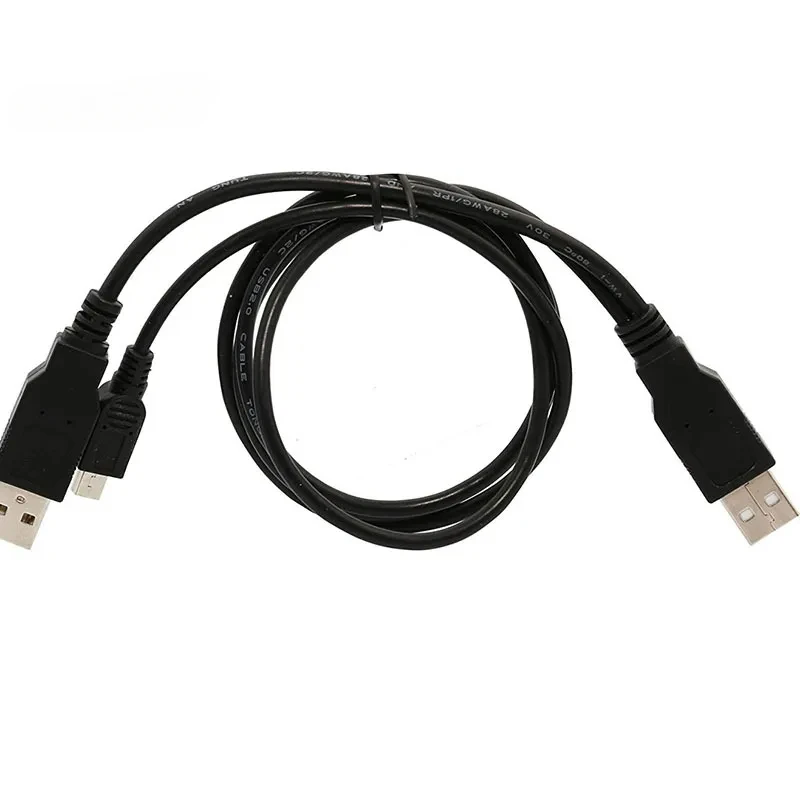 Dual USB 2.0 Type A to USB Mini 5-Pin Type B x1 Y Data & Power Cable FC