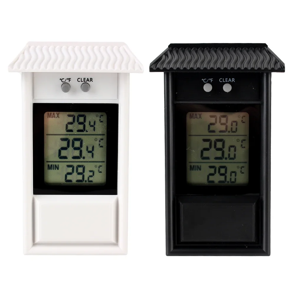 홈 가든 온실 실내 실외 게이지 날씨 센서 LCD 전자 온도계 최대 최소 디지털 디스플레이 화면