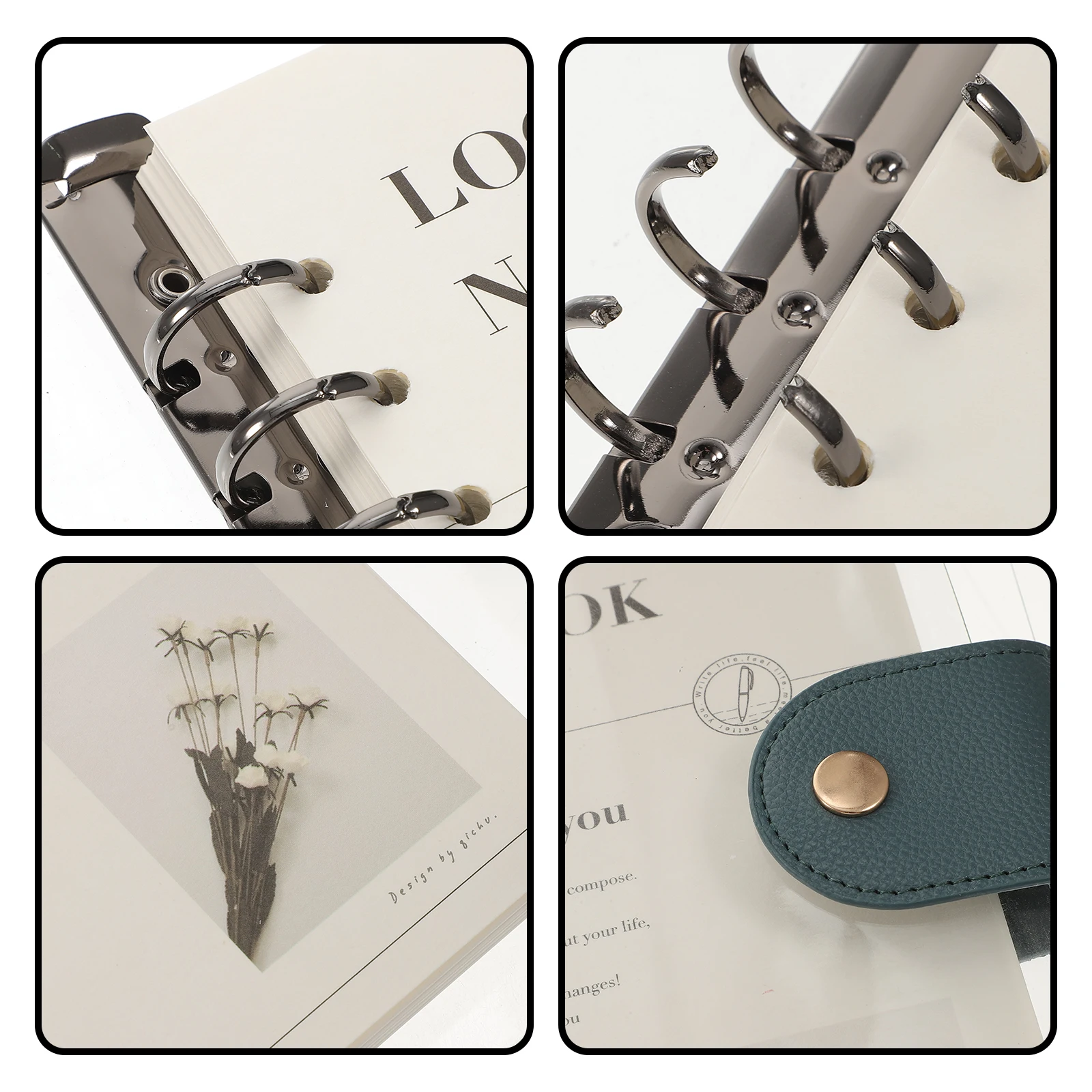 

Loose leaf Notepad Planner Schedule Journal Writing Business Binder Notebook PVC Alloy Portable Scrapbook Office Memo Pad Daily