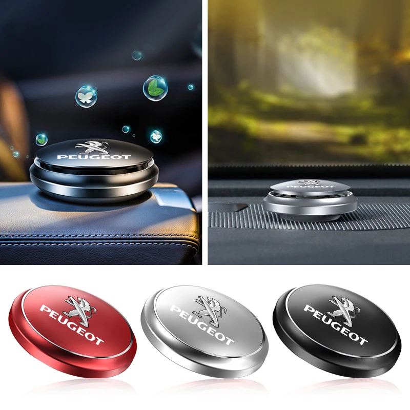 Car Air Freshener Solid Perfume Rotaing Aromatherapy Decor for Peugeot 408 3008 4008 RCZ 307 206 308 207 406 407 Accessories