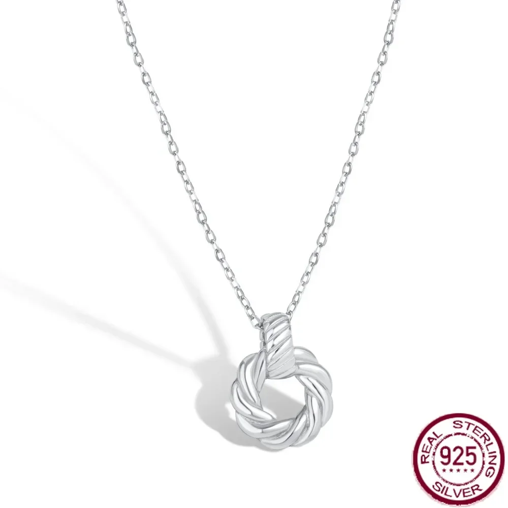 

Новое серебряное ожерелье S925, ожерелье из жареного теста для девочек, простой серебряный круглый кулон, индивидуальное смешанное серебряное ожерелье, свадебные украшения