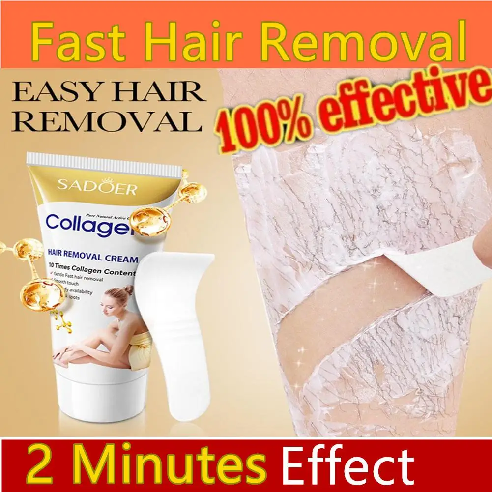 1pc Collagen Ossein Hair Removal Cream Non Irritating Quick Whole Body Axillary Armpit Arm Leg Privates Hair Remover Creams