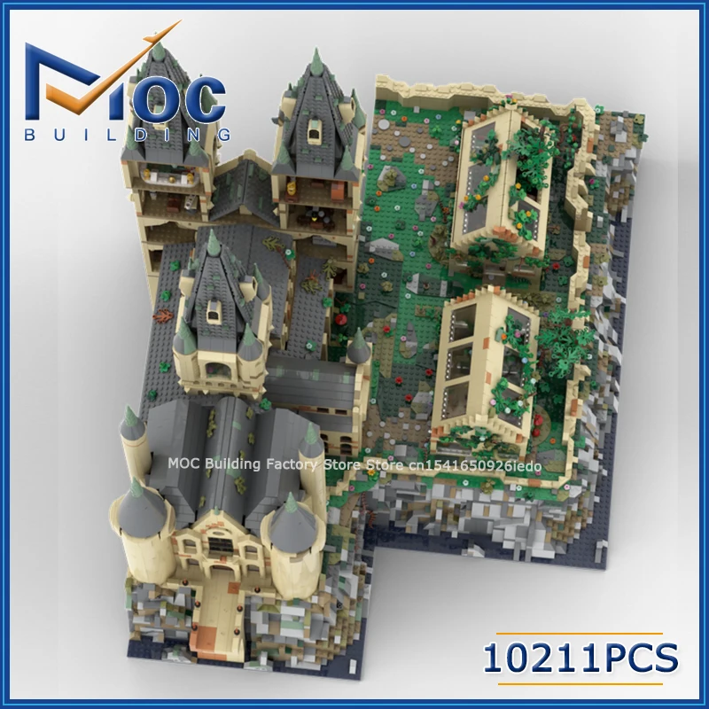 MOC Classic Movie Series Scene Castle Tower Mountain Slopes Model Building Blocks Collection Toys Assemble Bricks Xmas Gifts