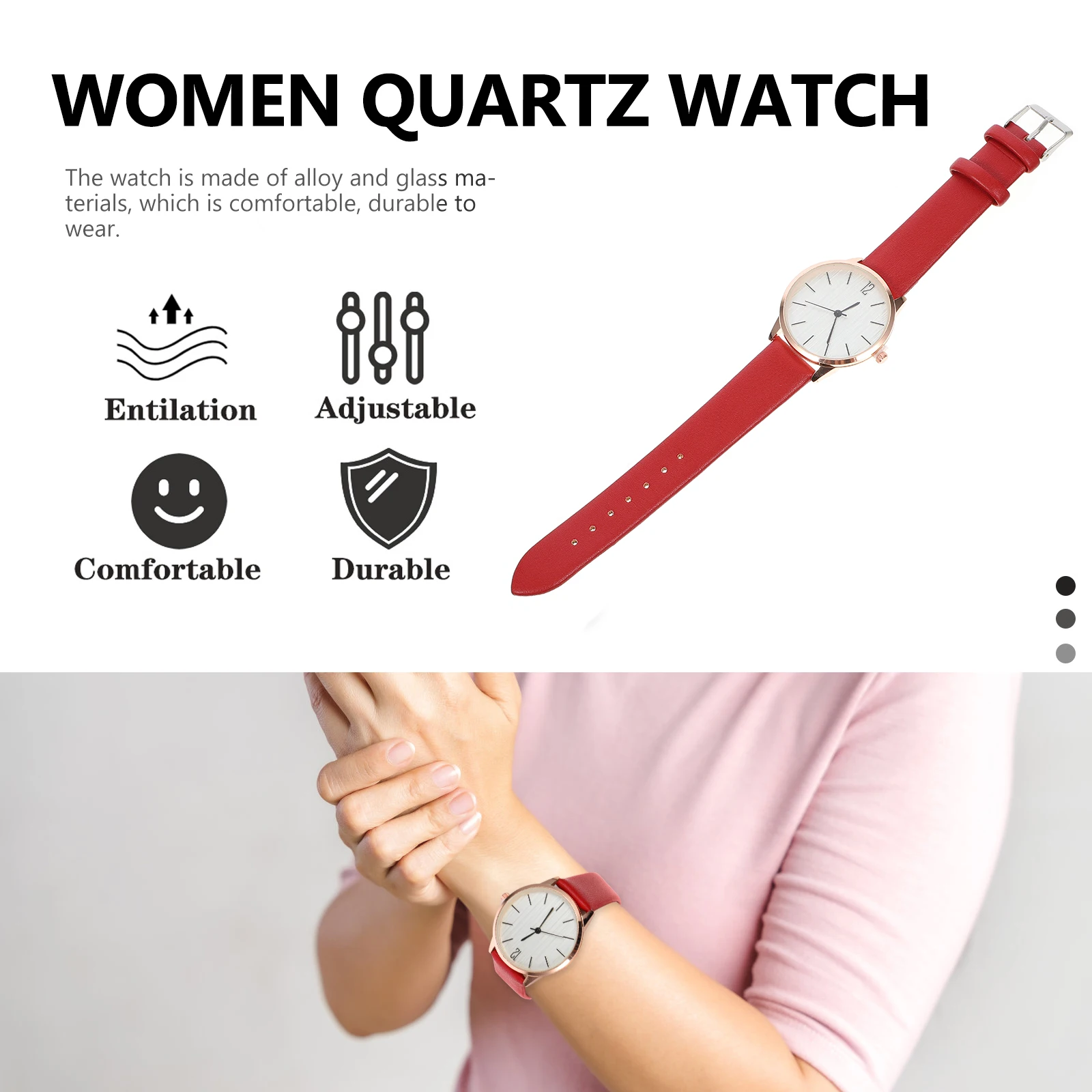 

Quartz Watch For Women Elegant Adjustable Strap Female Wristwatch Lightweight Casual Timepiece Gift For Her