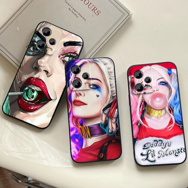 Crazy H-Harley Q-Quinn Sexy For Xiaomi Redmi Note 13 12R 12 12S Turbo 11 11T 11S 10 10S Pro Plus 5G Black Back Phone Case