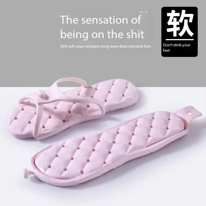 

1 пара портативных складных тапочек для путешествий для мужчин и женщин, однотонные легкие нескользящие шлепанцы, съемные мягкие домашние тапочки