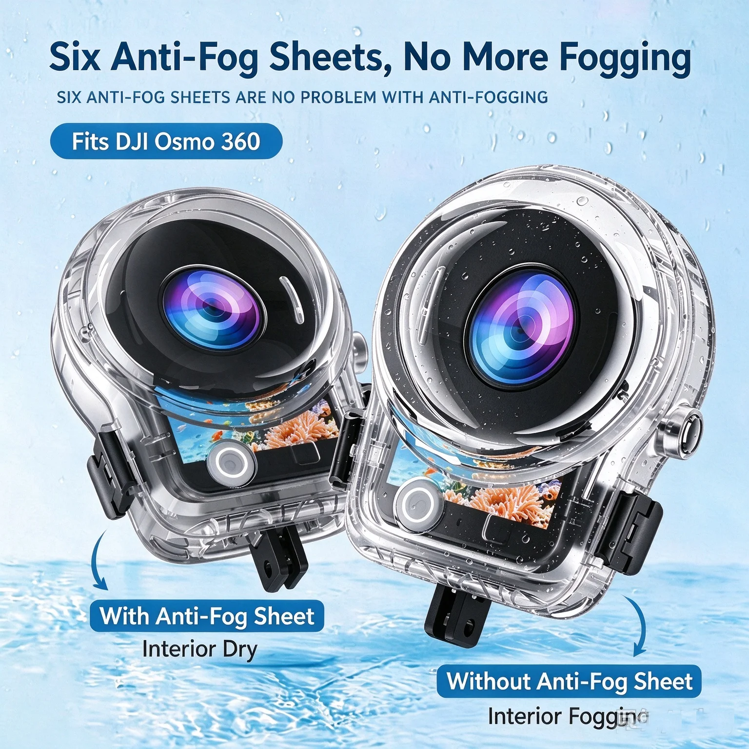 Waterproof Dive Protective Case Housing Cover For DJI Osmo 360/OSMO 360 II 60M Fully Invisible Diving Case Underwater Dive Shell