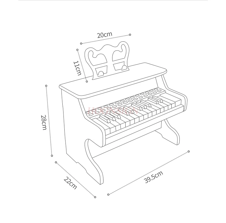 Children's small piano, children's electronic piano, 3-year-old children's gift, baby's mini music toy