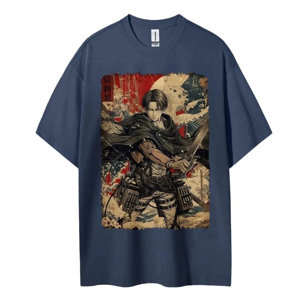 AOT اليابانية الساخنة الدم أنيمي الشخصيات الكلاسيكية الرياضة عارضة قصيرة الأكمام مريحة نصف الأكمام زوجين شعبية #5