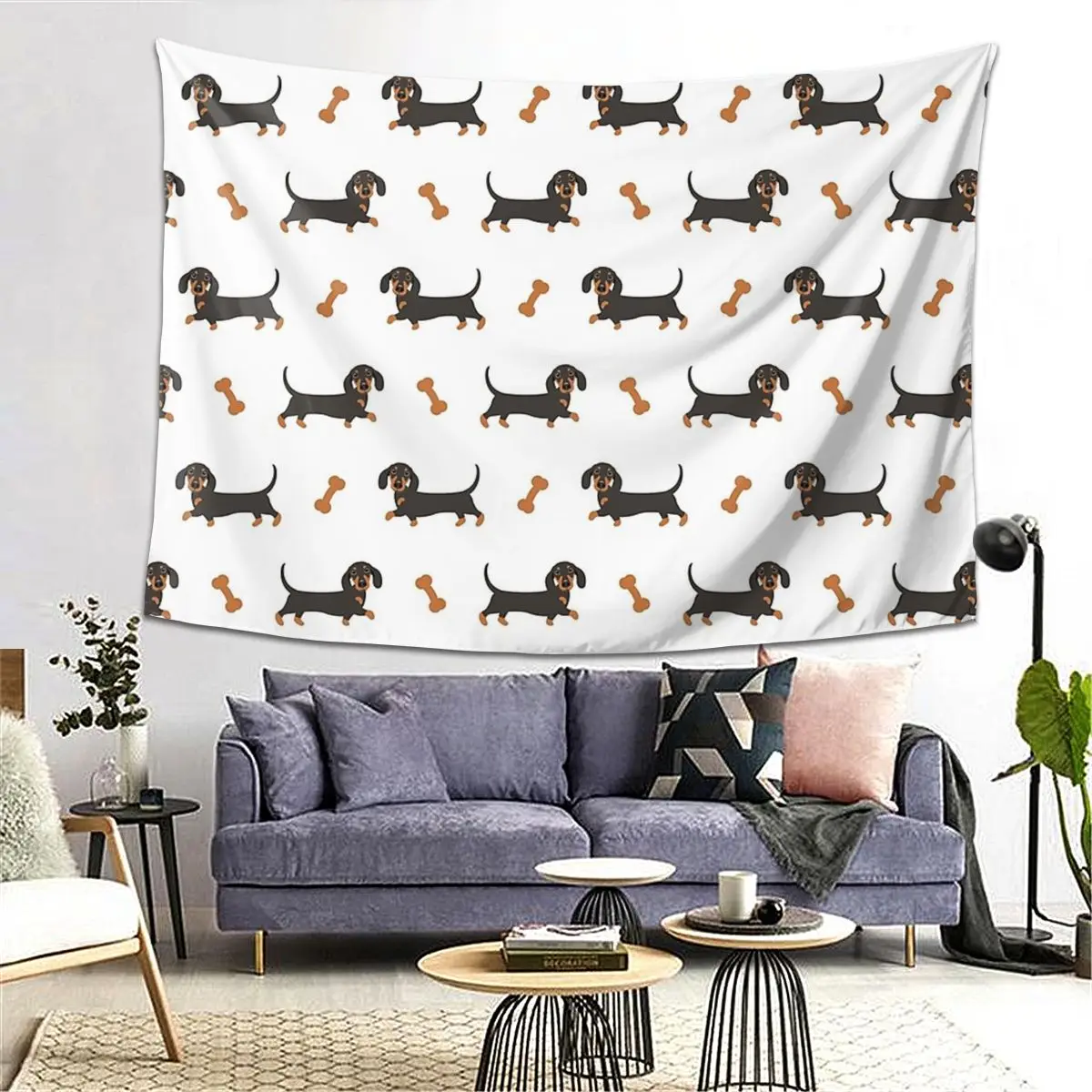 

Черный и коричневый такса, колбаса, собака, гобелен, декор, художественные эстетические гобелены для гостиной, спальни, дома, настенная ткань, настенная ткань