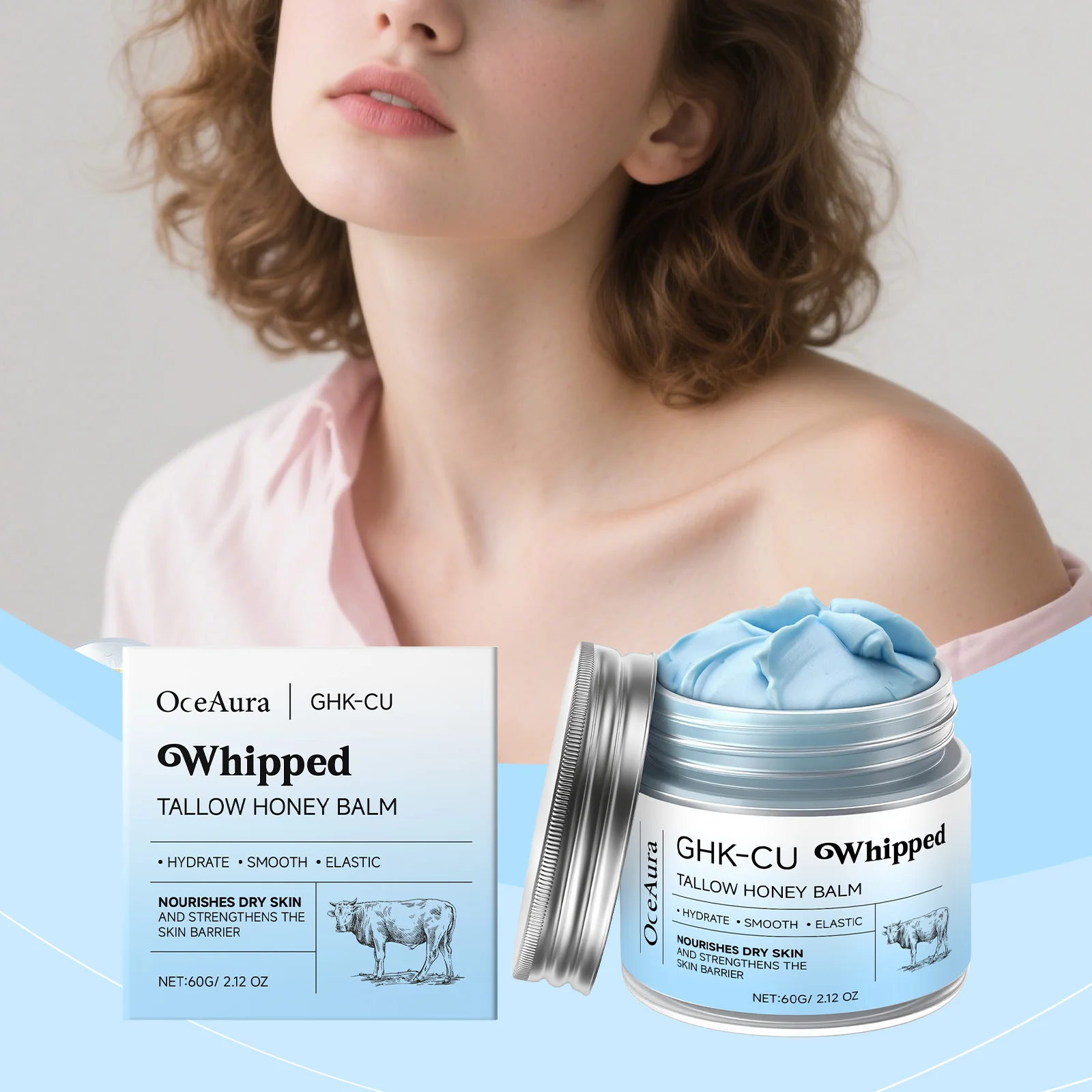 Whipped Beef Tallow And Honey Balm Moisturizing Beef Tallow Face Cream Body Lotion Grass Fed Grass Finished Face Cream Skin Care
