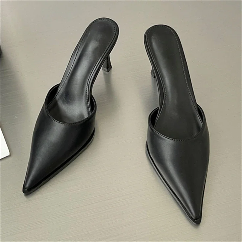 Eilyken Fashion Pointed Toe  Women Slipper Thin High Heel Shoes Elegant Slingback Pumps Shallow Mules tacones mujer