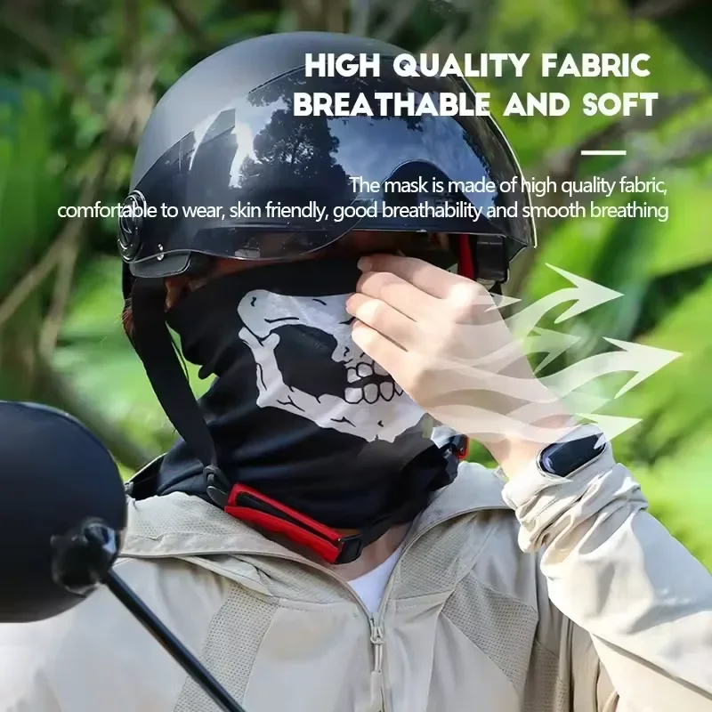 Skull Men Balaclava Ski Mask Cycling Caps Snowboard Face Cover Motorcycle Bicycle Helmet Hood Bandana Scarf Breathable Windproof