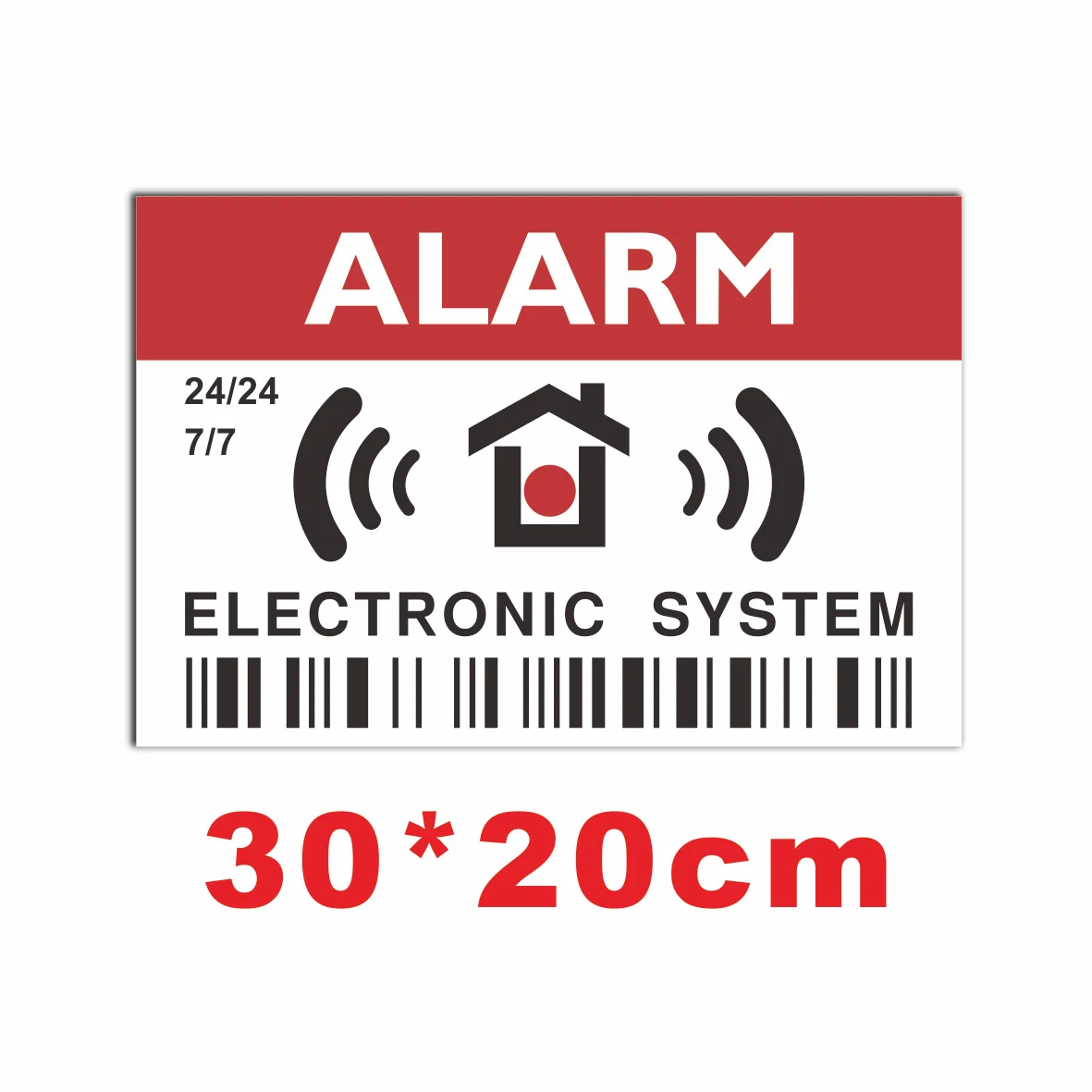 

2PCs 30X20CM High-Visibility Intruder Alarm Warning Stickers - Durable Vinyl Decals for Home & Property Security"