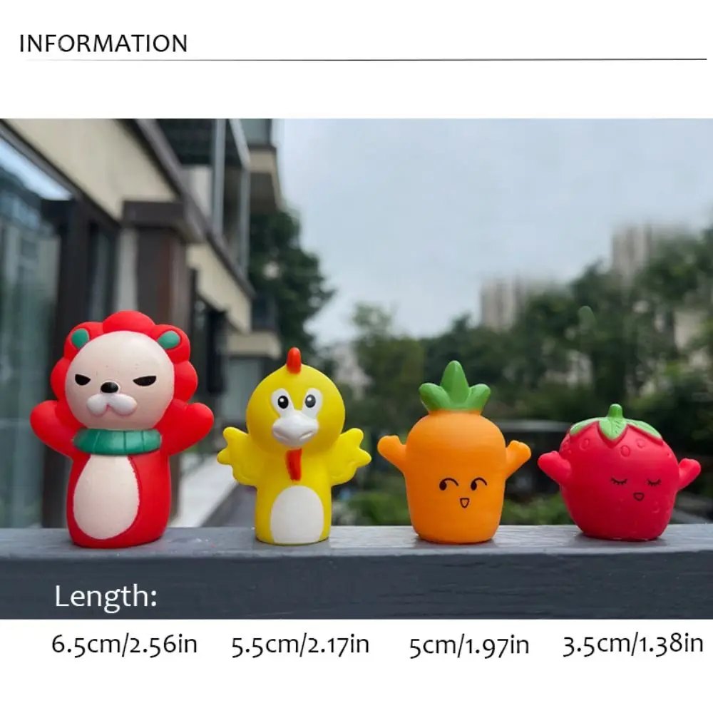 5pcs 다채로운 미니 동물 손 인형 교육 장난감 몬테소리 인형 손가락 인형 장난감 세트 Teether 씹는 장난감 감각 장난감