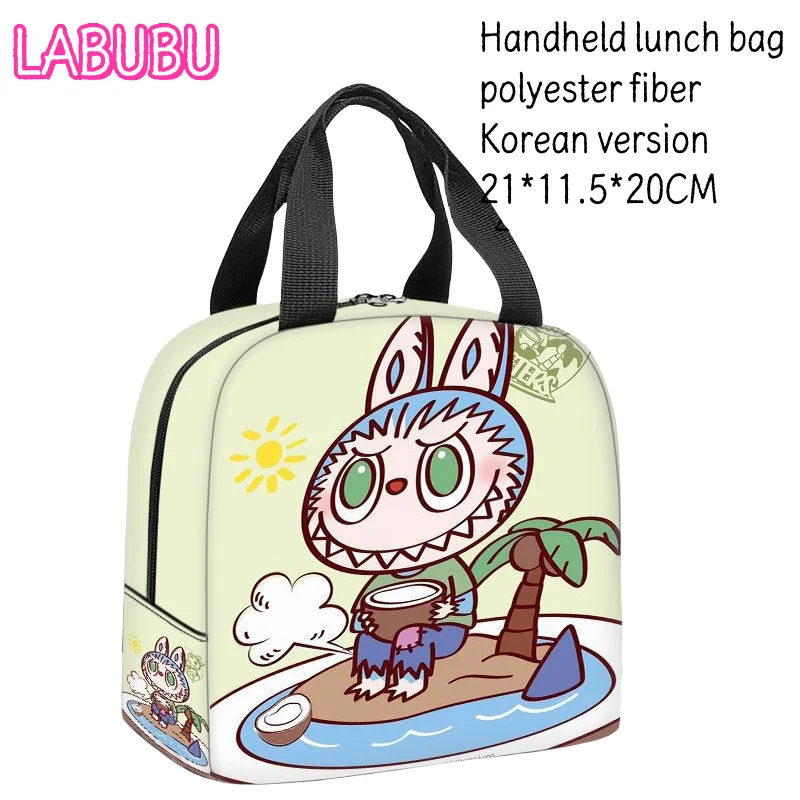 Cute and Fashionable Labubu Handheld Insulatedbag Refrigerated Bagcartoon Kawaii thickened Lunch Bag Portableoutdoorlunchbox