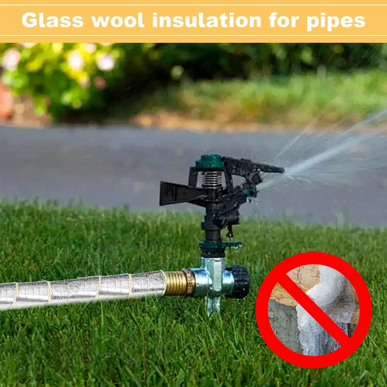 Water Pipe Insulation Self Adhesive Glass Wool Tape Wall noise reduction Easy Installation Insulation for Air Industrial Piping