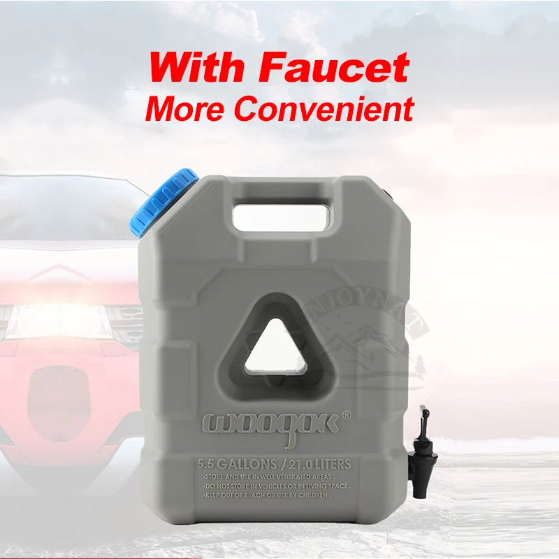 21L Portable Plastic Water Cans Gas Fuel Tank Emergency Backup SUV Motorcycle Petrol Diesel Storage Gas Tank with Lock Mounting