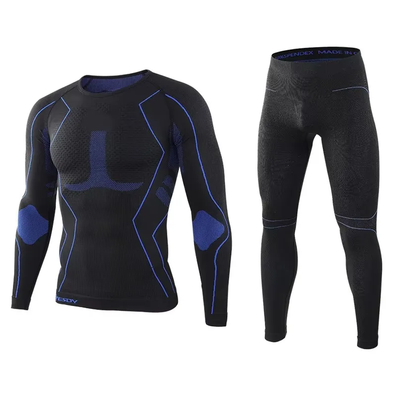 

Men Sport Thermal Underwear Suits Outdoor Cycling Compression Sportswear Quick Dry Breathable Clothes Fitness Running Tracksuits